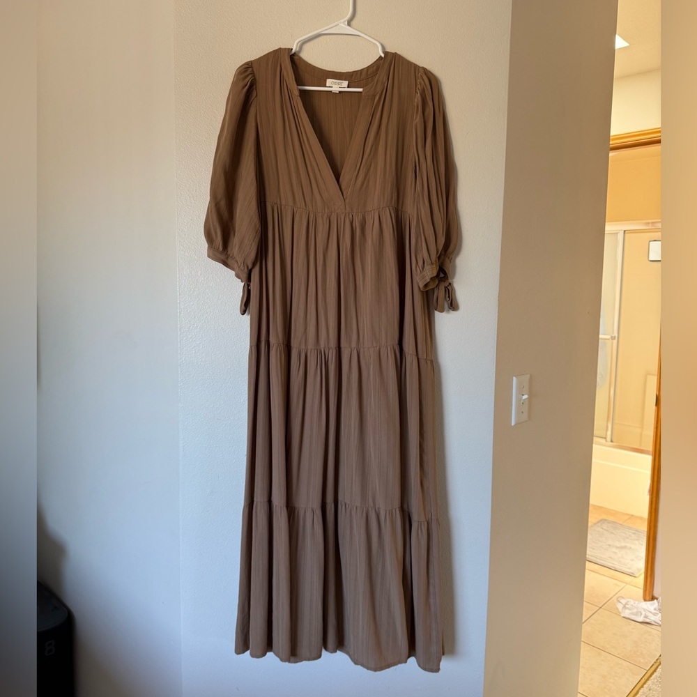 Pink Blush Brown Dress